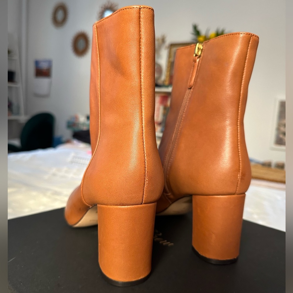 J. Crew Sadie Pointed-Toe Boots in Warm Sepia Leather, size 9 - Picture 4 of 15